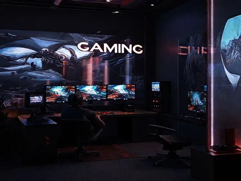 Holographic projection of game mechanics.