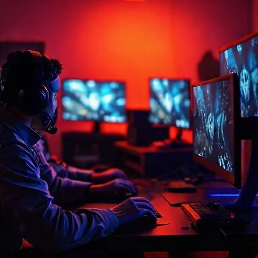 Abstract energy matrix for 'Echoes of the Void'